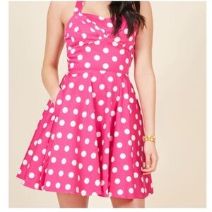 Modcloth traveling cupcake polka dot dress size 1X XL